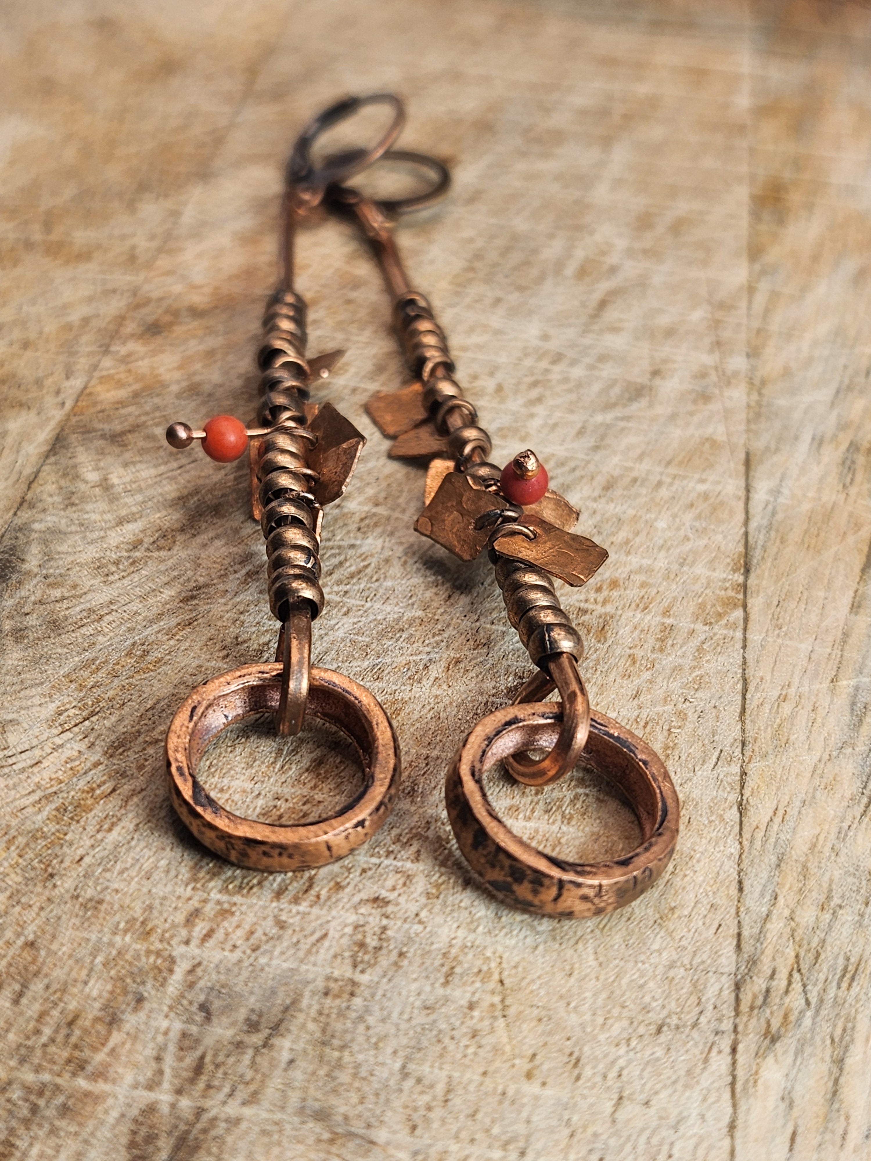 Copper earrings