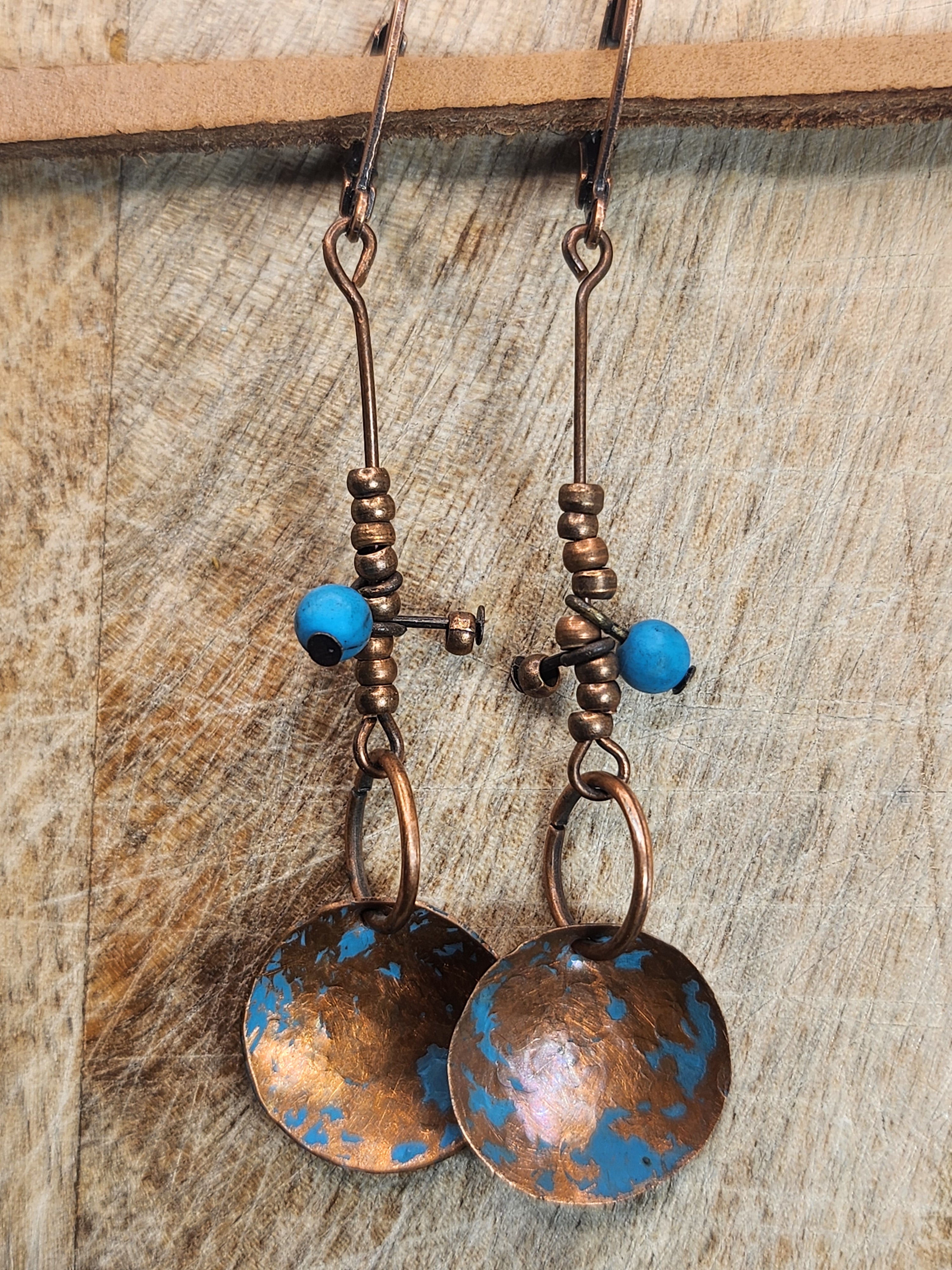 Copper earrings