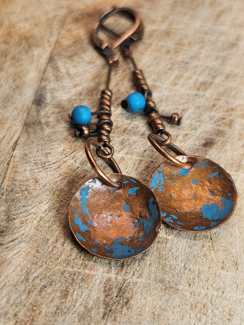 Copper earrings