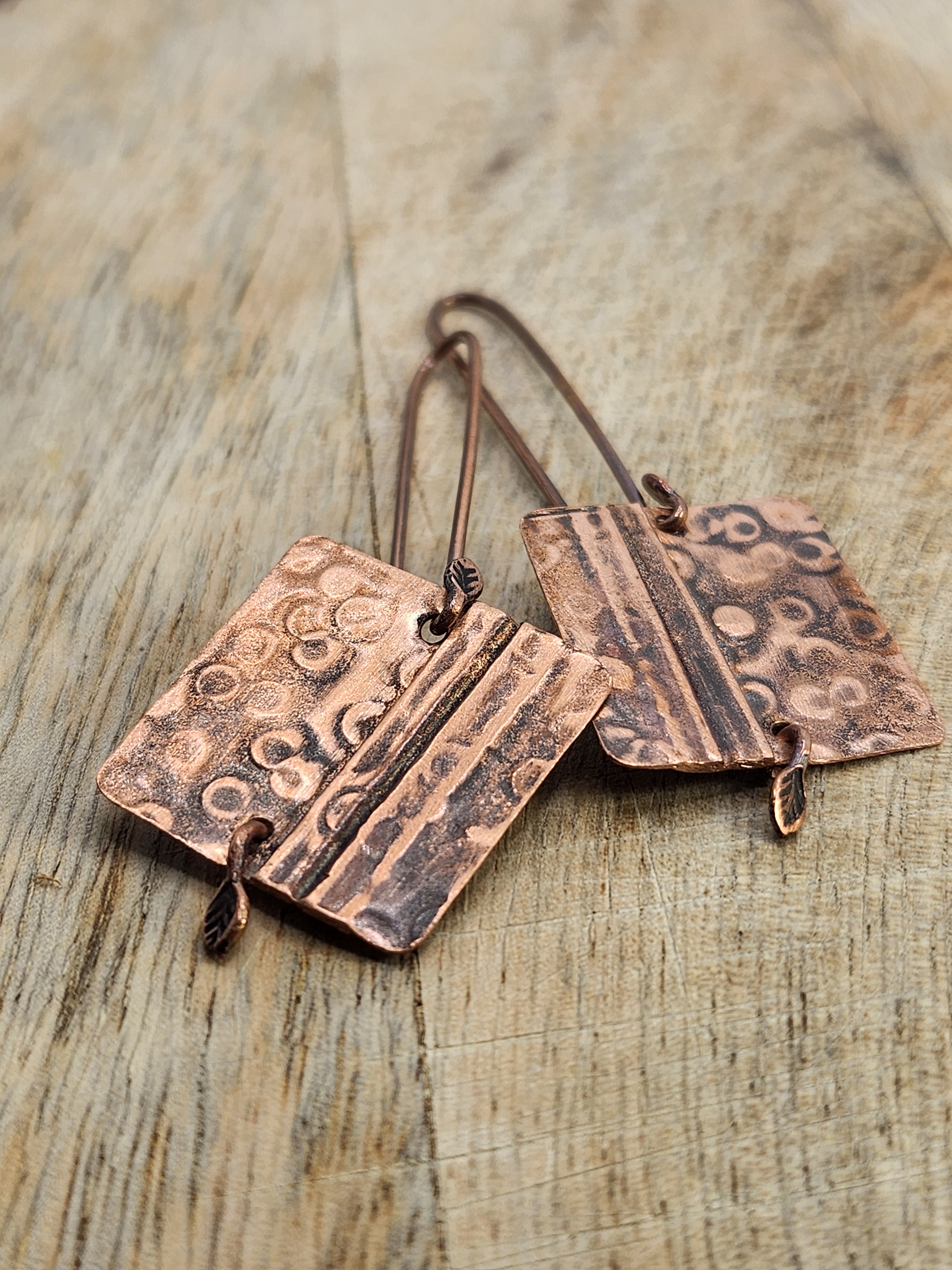 Copper earrings